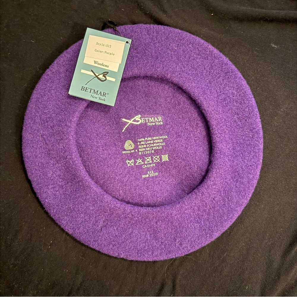 NWT Betmar Wool Beret - Picture 4 of 4